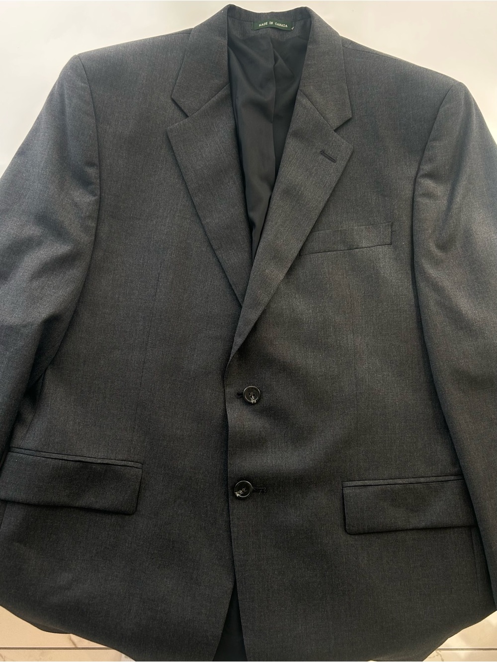 Ralph Lauren Men's Black Classic Two-Button Blazer Size 42R